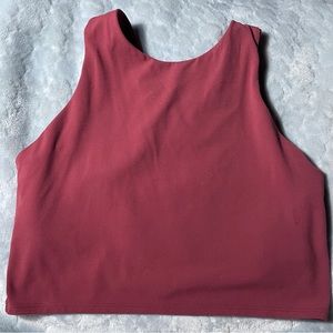 Conscious Crop, Athleta, Small, Cropped Tank, Muted Red
